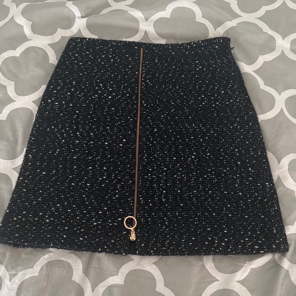 J McLaughlin Zip Front Tweed Skirt